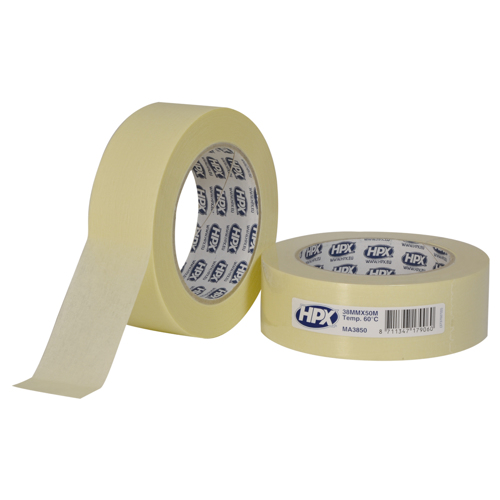 Afplakband 60&deg;C - wit cr&egrave;me 38mm x 50m - 00105036 01 small - 00105036
