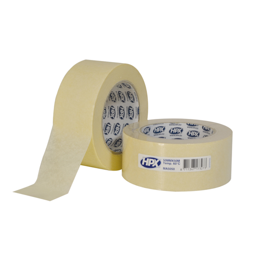 Afplakband 60&deg;C - wit cr&egrave;me 50mm x 50m - 00105037 01 small - 00105037