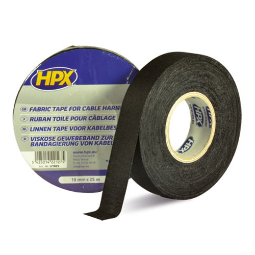 Linnen tape voor kabelbescherming - zwart 19mm x 25m - 00105168 01 small - 00105168