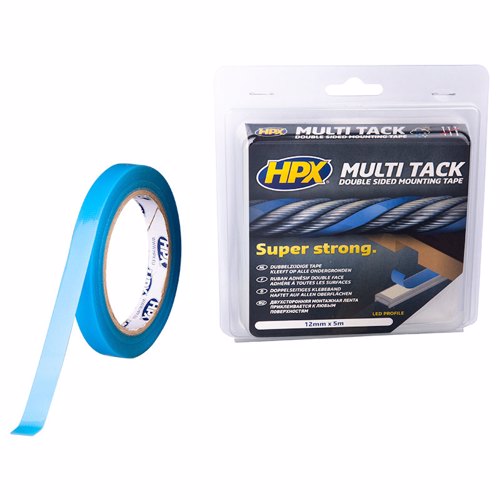 Dubbelzijdige Multi Tack tape - semi-transparant 12mm x 5m - 00105201 01 small - 00105201