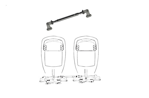 Ultraflex A95-37,5 Koppelstang tbv dual UC128-OBF, 818-952mm - 00123051 01 small - 00123051