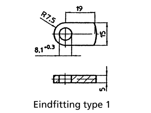Uflex gasveer, L=257mm/S=95mm/5kg - 00135100 03 small - 00135100