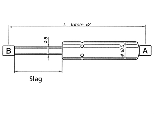 Uflex gasveer, L=257mm/S=95mm/20kg - 00135102 05 small - 00135102