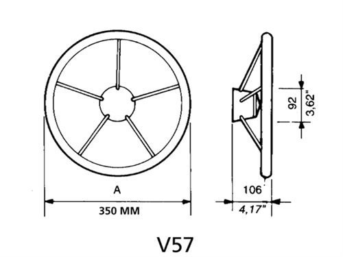 Ultraflex Stuurwiel V57 - Grijs 350mm - 00183017 02 small - 00183017
