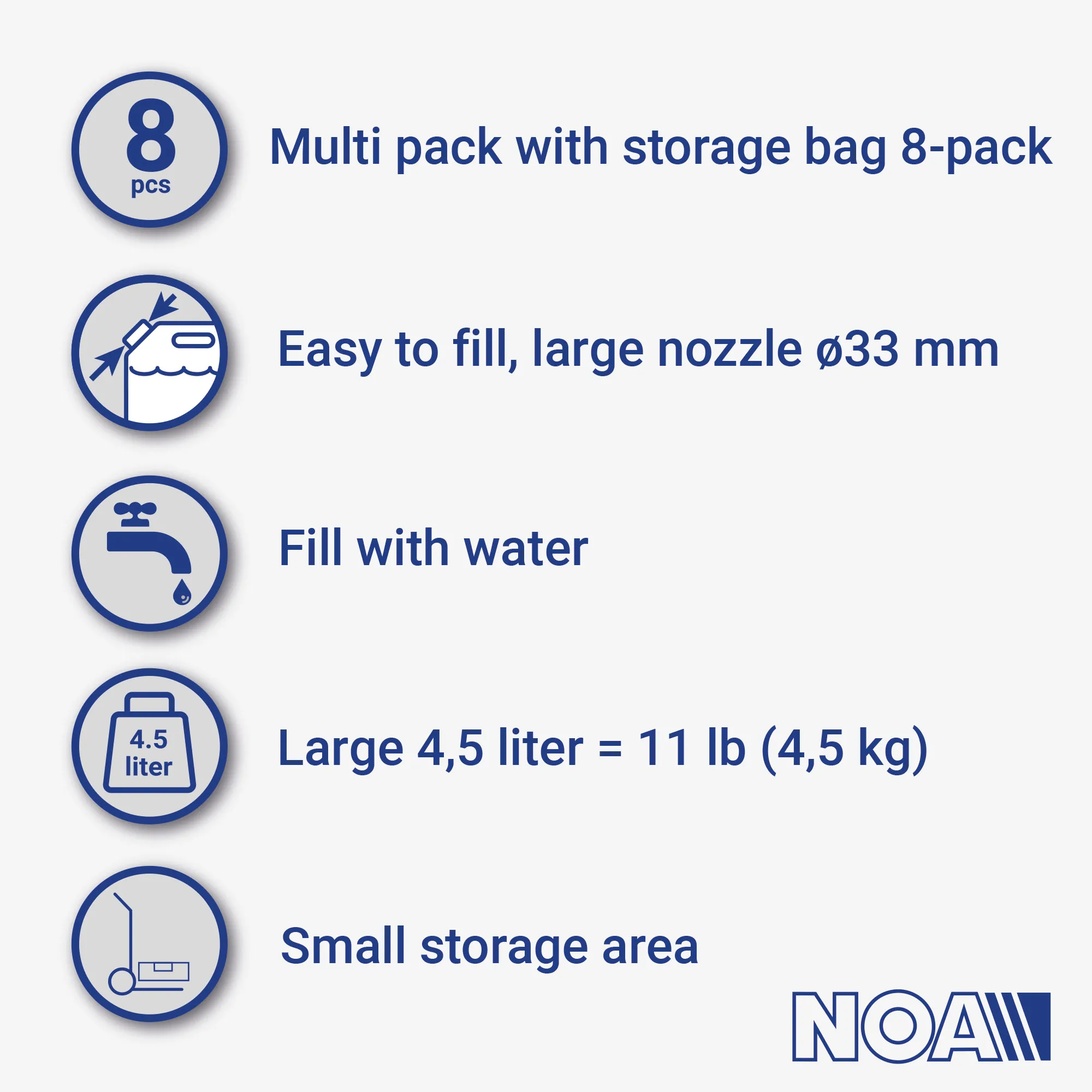 NOA Waterzakgewicht voor dekzeil, set van 8 - 00200777 4 - 00200777