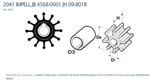 Technautic Impeller 7410 - B57xH31,7 As 16 Spie 12-Blads - 00270410 02 small - 00270410