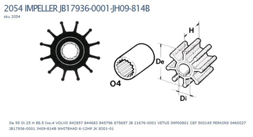 Technautic Impeller 7425 - B95xH88,5 As 25 Kartel 12-Blads - 00270425 02 small - 00270425