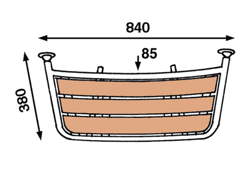 B&aring;tsystem rvs zeilbootplatform 840x380mm 35-serie PT8035 - 00302004 02 small - 00302004