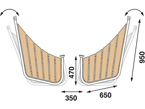 B&aring;tsystem tweedelig RVS Platform 65x95cm PS65 - 00302028 02 small - 00302028