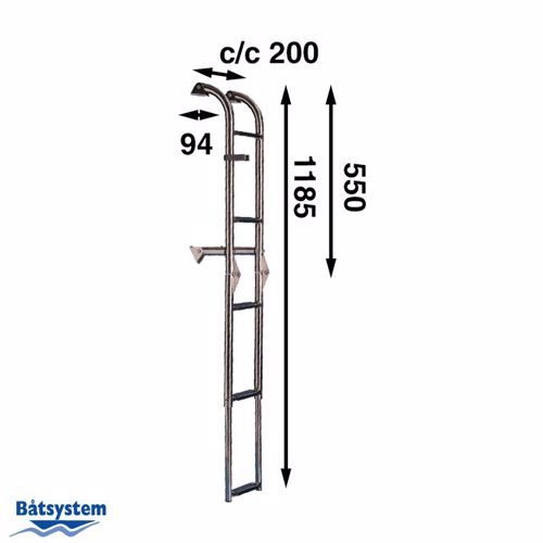B&aring;tsystem RVS Telescopische zwemtrap, 5 treden, BUT55 - 00302031 02 small - 00302031