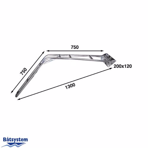 B&aring;tsystem Davit enkel DV25 voor ronde spiegel, ex blokken - 00302159 02 small - 00302159