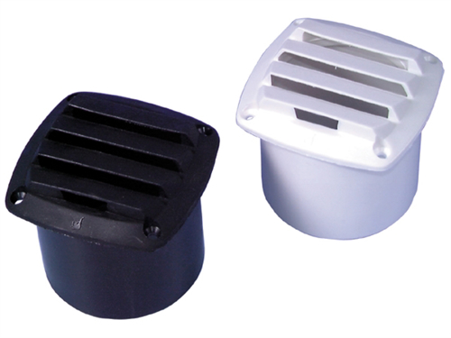 Kunststof Ventilatierooster Wit, 85x85mm, Slang 75mm - 00304278 01 small - 00304278