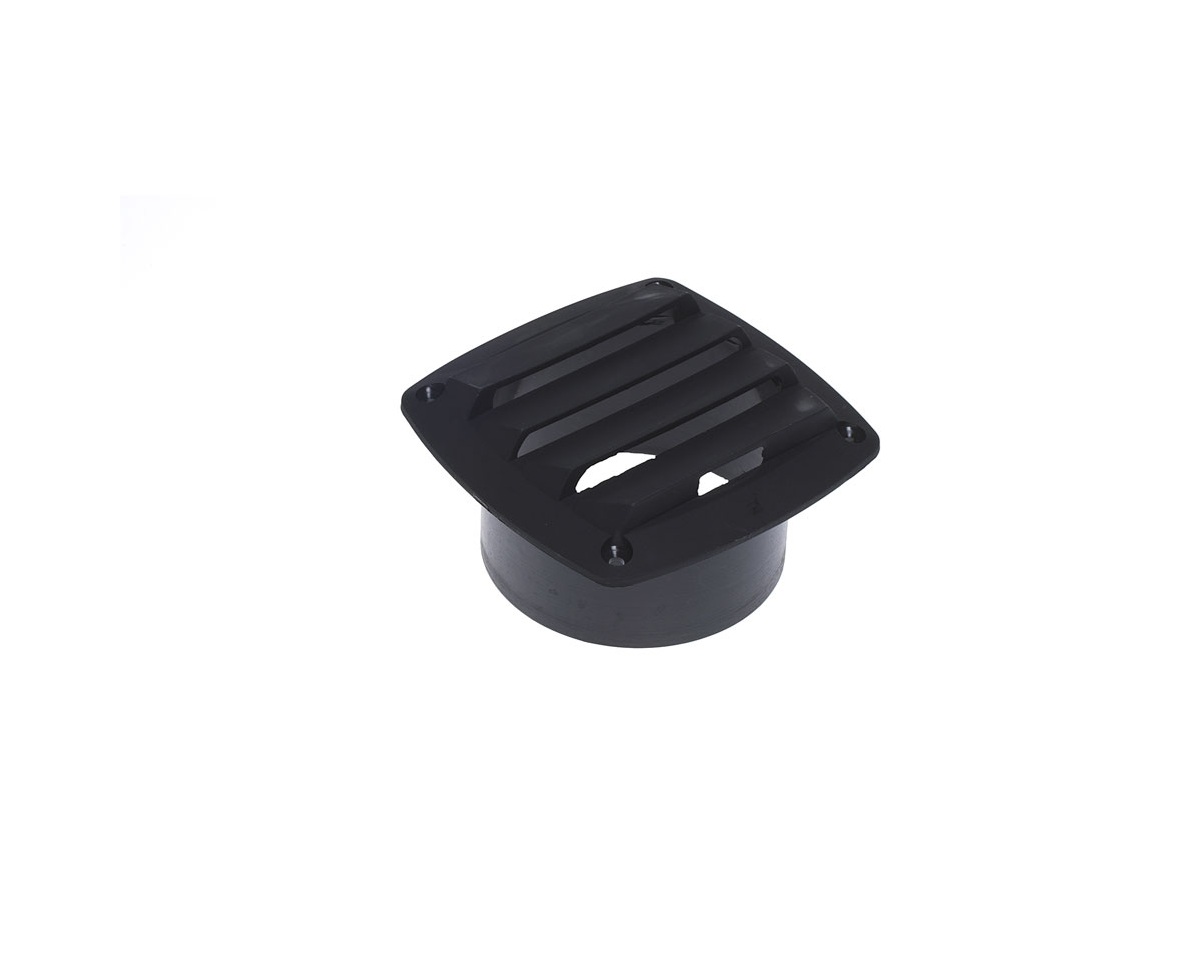 Roca Kunststof Ventilatierooster Zwart, 125x125mm, tbv slang 100mm - 00304291 2 - 00304291