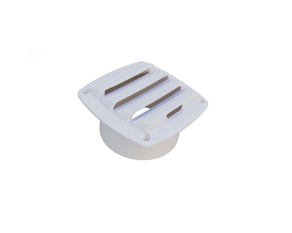Roca Kunststof Ventilatierooster Wit, 125x125mm, tbv slang 100mm - 00304292 2 - 00304292