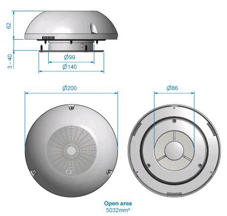 Roca Ventilator kunststof diameter 200mm - 00304335 02 small - 00304335