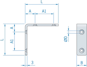 Haakse Bev. Beugel Rvs, 30x30x12mm - 00304361 2 - 00304361