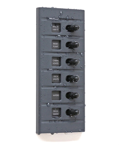 Connex Schakelpaneel, 6 schakelaars, met zekering en verlichting - 00305021 01 small - 00305021