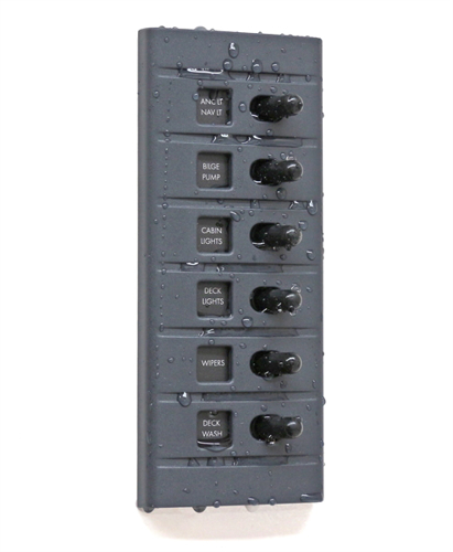 Connex Schakelpaneel, 6 schakelaars, met zekering en verlichting - 00305021 02 small - 00305021