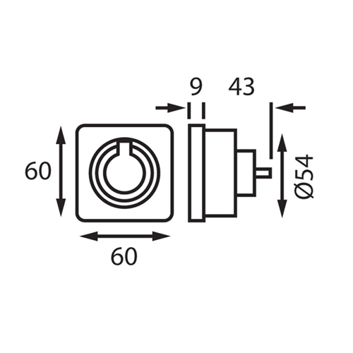 B&aring;tsystem stopcontact, 20mm plug, chroom - 00308706 02 small - 00308706