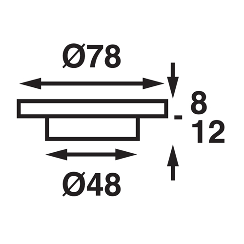 B&aring;tsystem Corona LED Geborsteld, 8-30V-2W IP65 - 00308845 02 small - 00308845