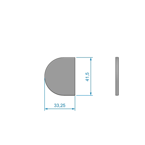 RVS scharnier-afdekkapje, 33,25 x 41,5mm - 00308907 02 small - 00308907
