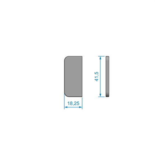 RVS scharnier-afdekkapje, 18,25 x 41,5 MM - 00308910 02 small - 00308910