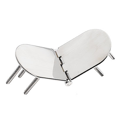 Roca vlakscharnier rond verdekt RVS 160 x 60 mm verdekt 449039 - 00309333 1 - 00309333