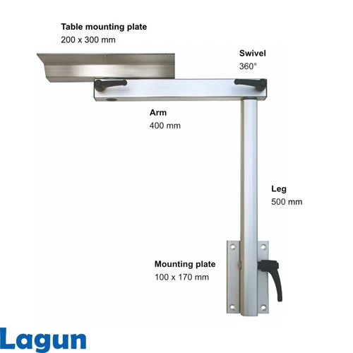 Lagun Kuiptafel onderstel, 500mm poot, alu geanodiseerd - 00309800 02 small - 00309800