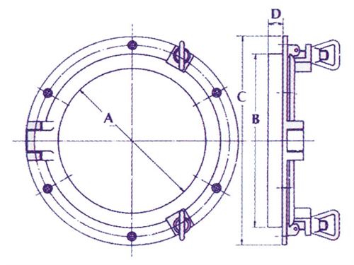 Ronde Patrijspoort 350mm, Messing Verchroomd - 00310214 02 small - 00310214