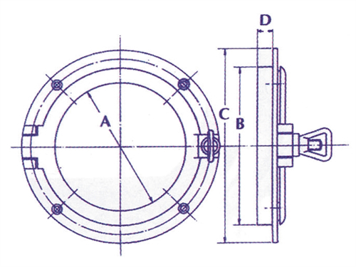 Ronde Patrijspoort 100mm, Messing Verchroomd - 00310216 02 small - 00310216