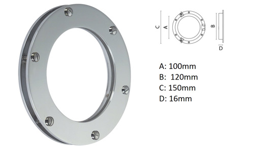 Ronde Lichtrand 100mm, Messing Verchroomd - 8D.16.C - 00310222 01 small - 00310222