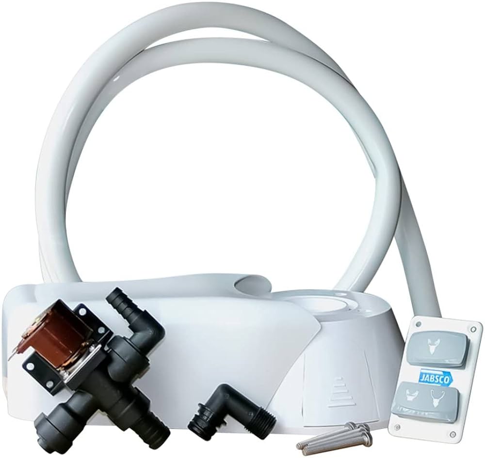 37255-0092 Jabsco Ombouwset Stil Elektr. Toilet 12 V met Spoelwaterpomp - 00320051 1 - 00320051