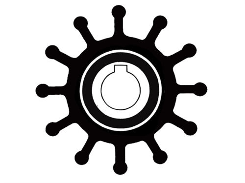 4568-0001B Jabsco Impeller B57xH31,8 As 16 Spie 12-Blads - 00320248 01 small - 00320248