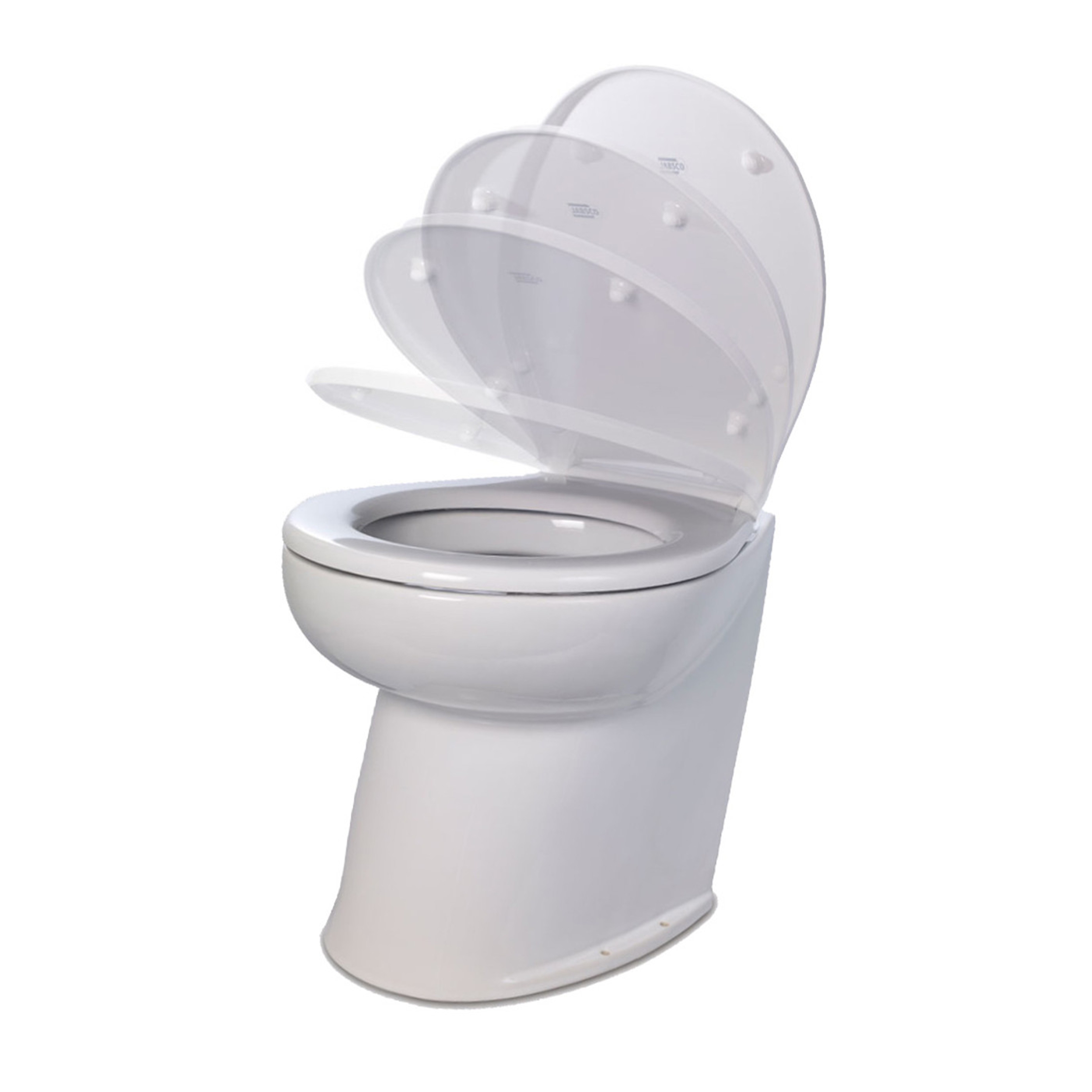 58020-3012 Jabsco De Luxe 17" elektr. toilet 12V, schuin met solenoid, soft closing - 00320718 1 - 00320718