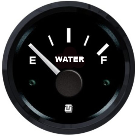 Uflex Ultra Black Watertankmeter,  53mm - 00330161 01 - 00330161
