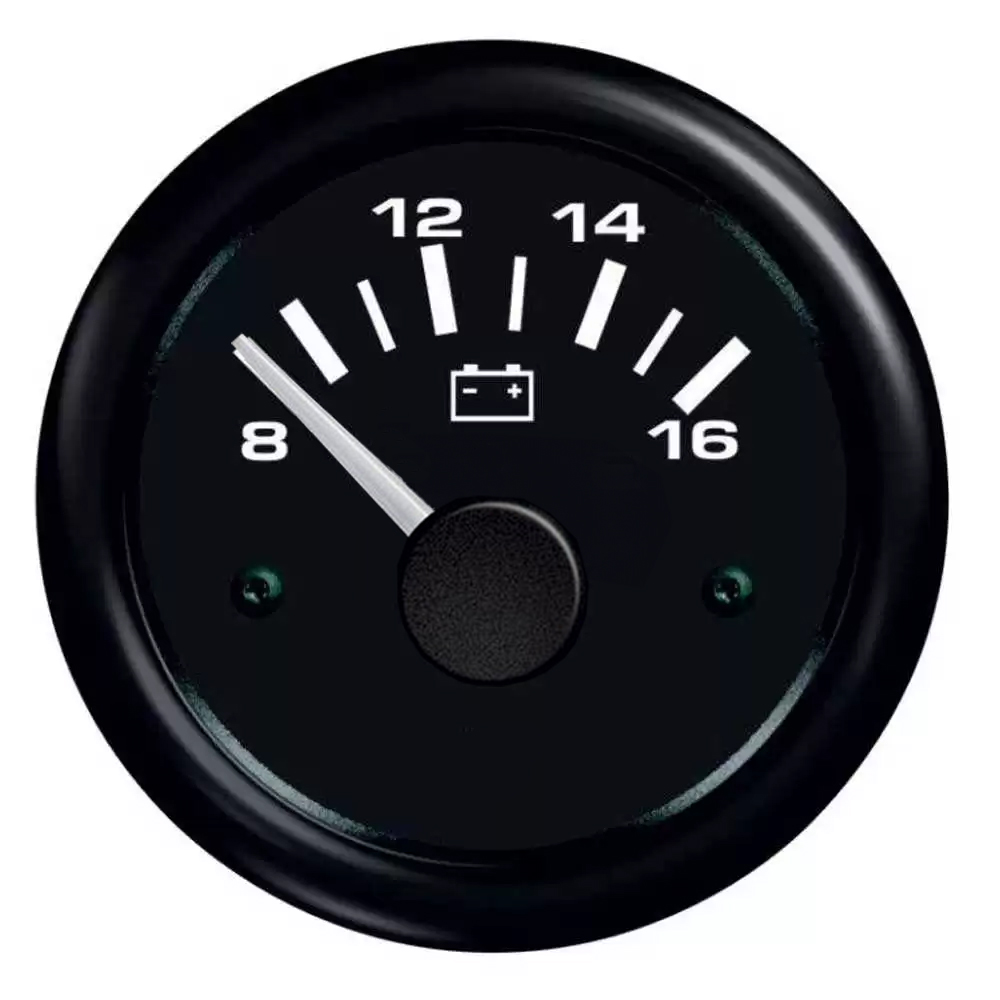 Uflex Ultra Black Voltmeter  8-16 VDC - 00331119 01 - 00331119