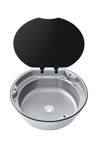Thetford Basic ronde wasbak met afdekplaat - 00340193 01 small - 00340193