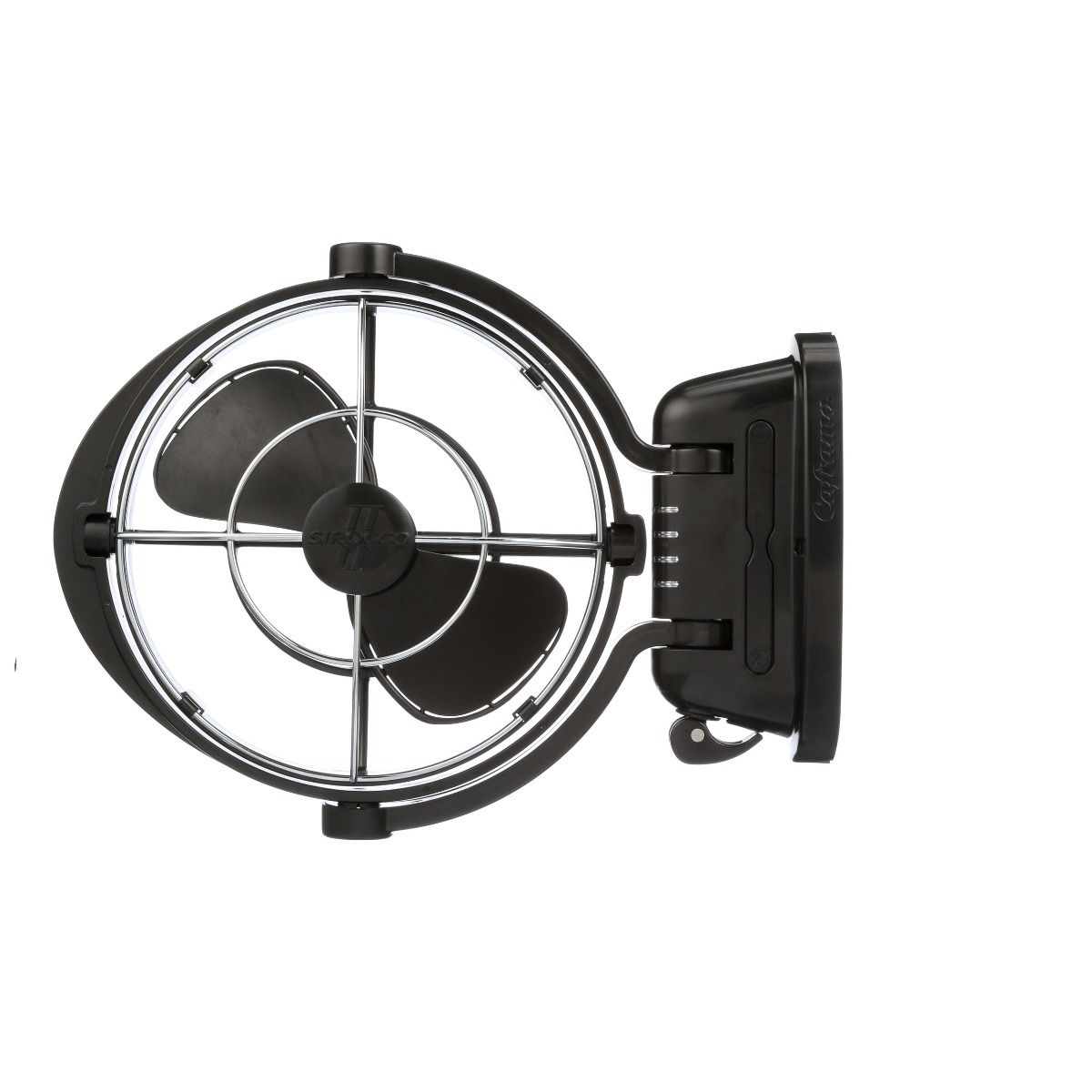 Caframo Sirocco II Ventilator, Zwart, 12-24 Volt, Draai- Kantelbaar, Timer, 314m3/h - 00350007 01 - 00350007
