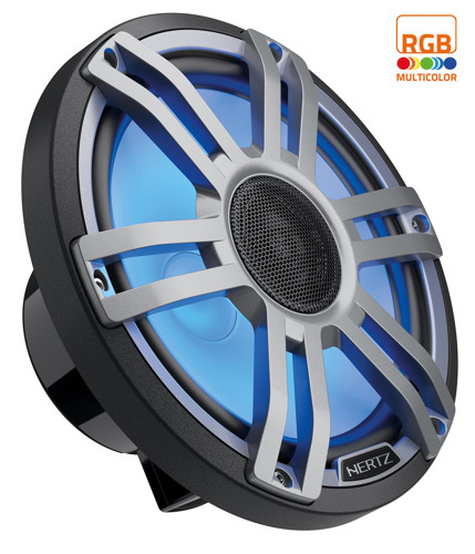 Hertz HMX 8 S-LD-G - 8" Marine Sport high performance coax speakers grijs RGB LED, set van 2 - 00380035 01 small - 00380035