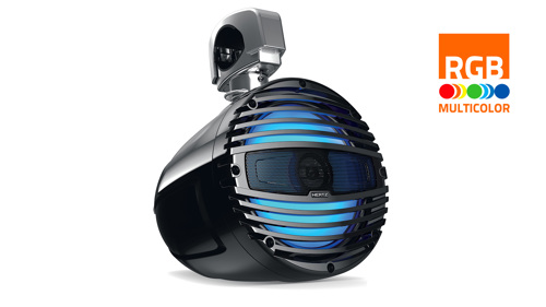Hertz HTX 8 M-CL-TC - 8" Marine Tower coax speaker zwart RGB LED, buismontage, enkel - 00380061 01 small - 00380061