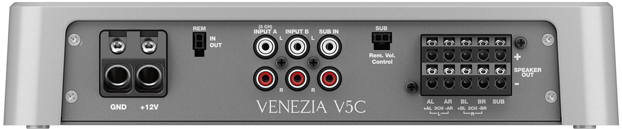 Hertz VENEZIA V5C - Marine Hi-Res compact D-Class 5-kanaals versterker 1010 Watt - 00380085 03 - 00380085