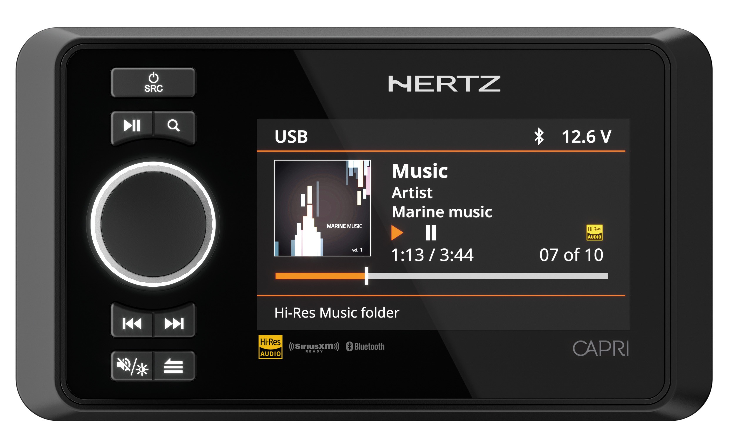 Hertz CAPRI DAB+ - DAB+/FM/USB/BT/NMEA2000 4x70 Watt, 4 zones - 00380130 03 - 00380130