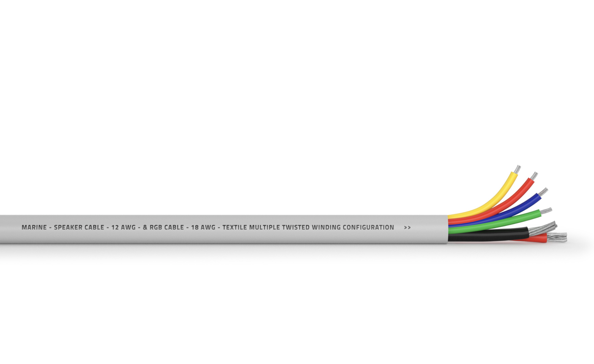 Hertz Marine vertinde stereo speakerkabel en RGB, 12AWG/3,3mm2, 30mtr - 00380256 1 - 00380256