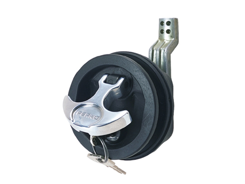 Perko Luiksluiting zwart zonder slot, rechte schoot, chroom hendel - 00470204 01 small - 00470204