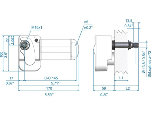 Roca Ruitenwissermotor, W12, 12V, 16mm wand - 00500913 02 small - 00500913