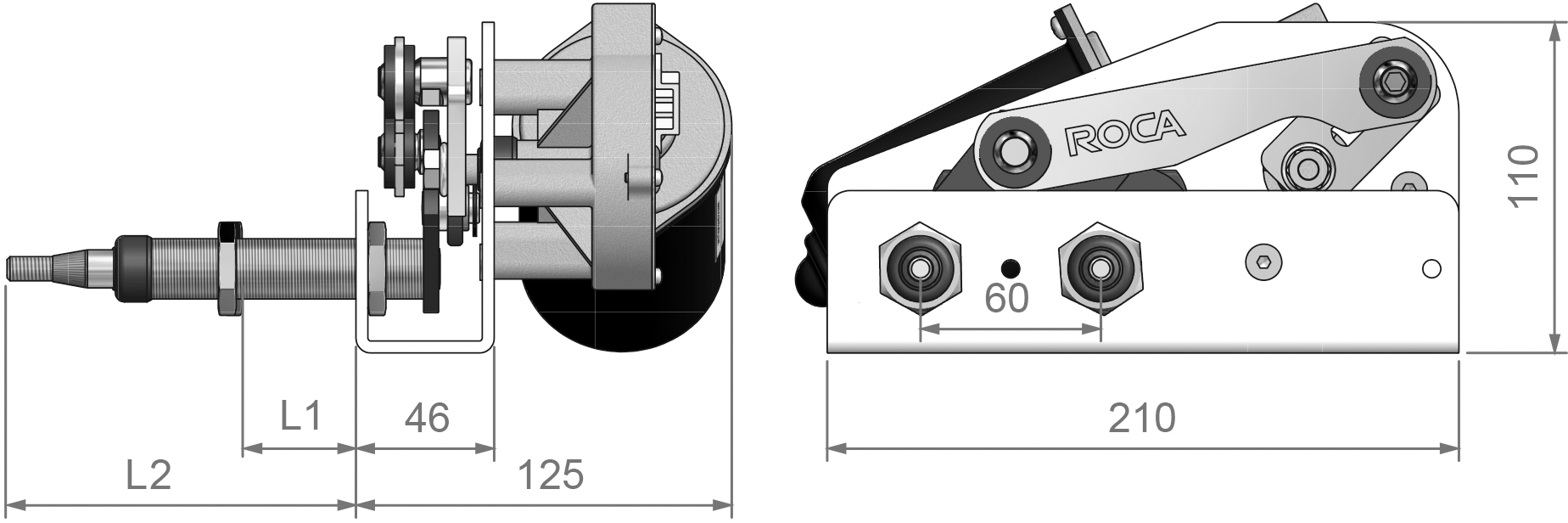 Ruitenwisser W38, 12V, 28mm wand, dubbele aandrijving - 00500980 7 - 00500980