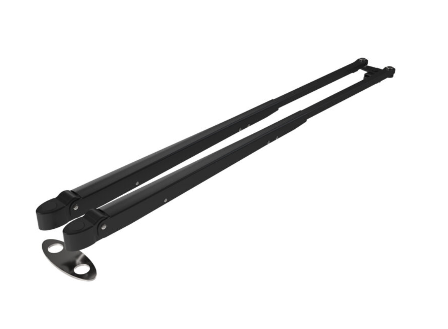 Roca Parallelarm W38, Zwart/RVS 470-750mm - 00500989 1 - 00500989