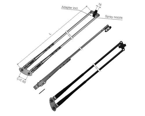 Roca Parallelarm W50, RVS electr.gepolijst, 920-1100mm - 00501021 03 small - 00501021