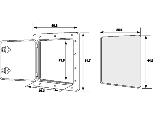 Inspectieluik 46.3x51.7cm Z/Slot Wit - 00558340 02 small - 00558340