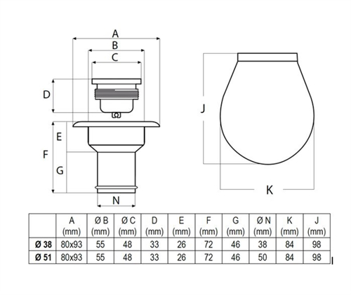 Dekvuldop+Houder/Benzine, 50mm-Wit - 00558545 02 small - 00558545